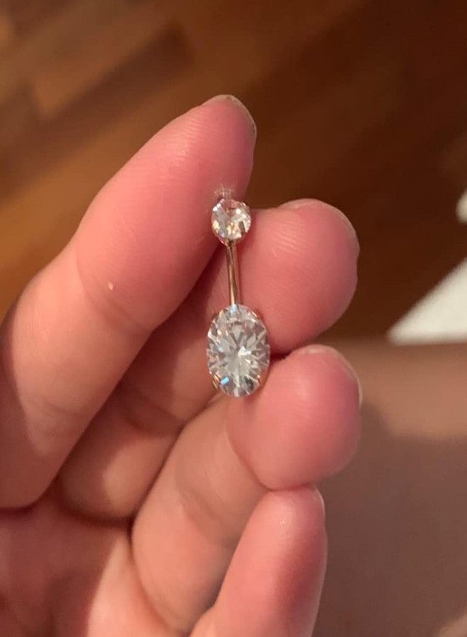 QWALIT حلقات سرة قصيرة من كواليت، 6 مم، مصنوعة من الفولاذ الجراحي، حلقات سرة قصيرة، 6 مم، حلقات سرة ذهبية على شكل قلب، ثقب السرة للنساء - Image 5